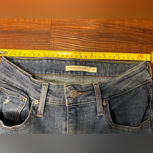 Levi Strauss Skinny Jeans Bundle Size 26 | 721 & 711 | Distressed Stretch Denim - Picture 15 of 17